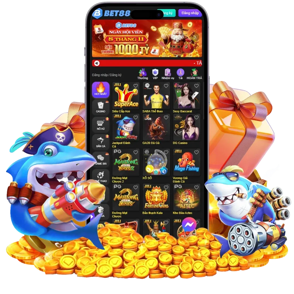 Giao diện giải trí BET88 trên di động